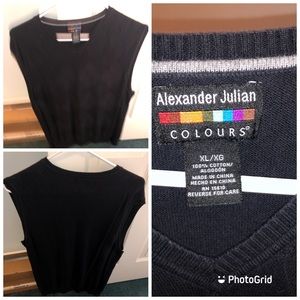 Alexander Julian Black Men’s Sweater Vest